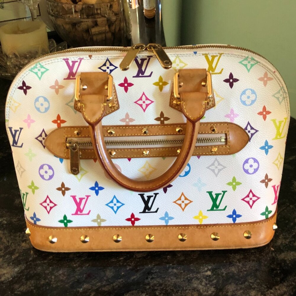 Louis Vuitton Multicolor Bag, Murakami Alma, LV Limited Bag AV Show